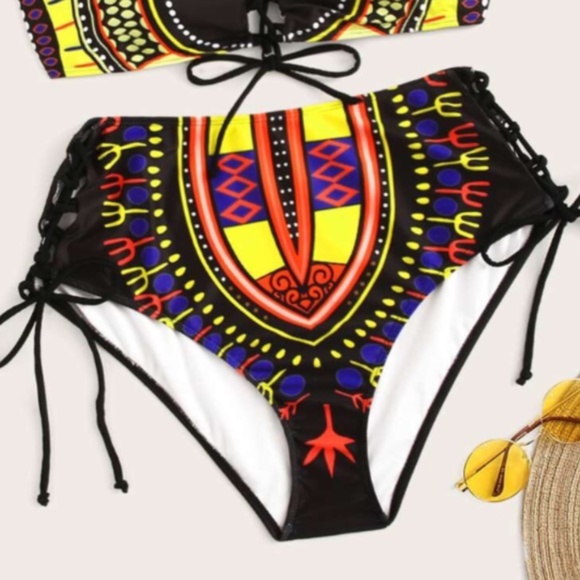 Tribal Neon Bikini -Plus Size - Picture 3 of 9